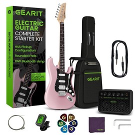 Canyon Series 39” Electric Guitar Starter Kit:_Pink