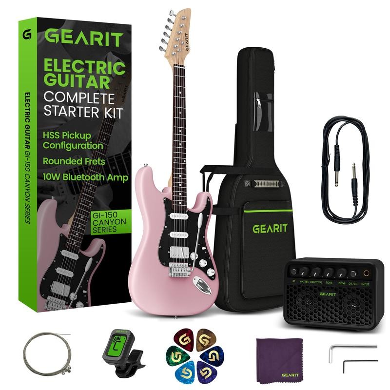 Canyon Series 39” Electric Guitar Starter Kit:_Pink