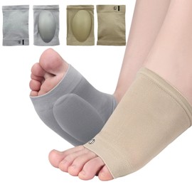 GIEEU 2 Paar Compression Bogen Unterstützung Ärmel, mit Silikonkissen effektiv entlasten Plattfuß Bogen Schmerzen, Relief Plantar Fasciitis Heel Spurs, geeignet für Männer und Frauen