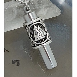 Unbranded Viking Jewelry Valknut Urn Necklace for Ashes •  Cremation Jewellery for Men