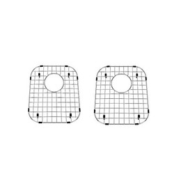 Starstar 50/50 Double Bowl Kitchen Sink Bottom Two Grids, Stainless Steel Kitchen Sink Protector (11 5/8" x 13 9/16")