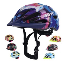 SIFVO Kids Bike Helmet Kids Helmet for Boys and Girls Bike Helmet with Light Adjustable & Lightweight Bike Helmets for Kids Ages 5-14 Youth Bike Helmet Multi-Sport 50-57cm