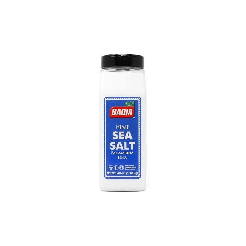 Badia Sal Marina Finamente Molida, 40 Oz - Pura Y