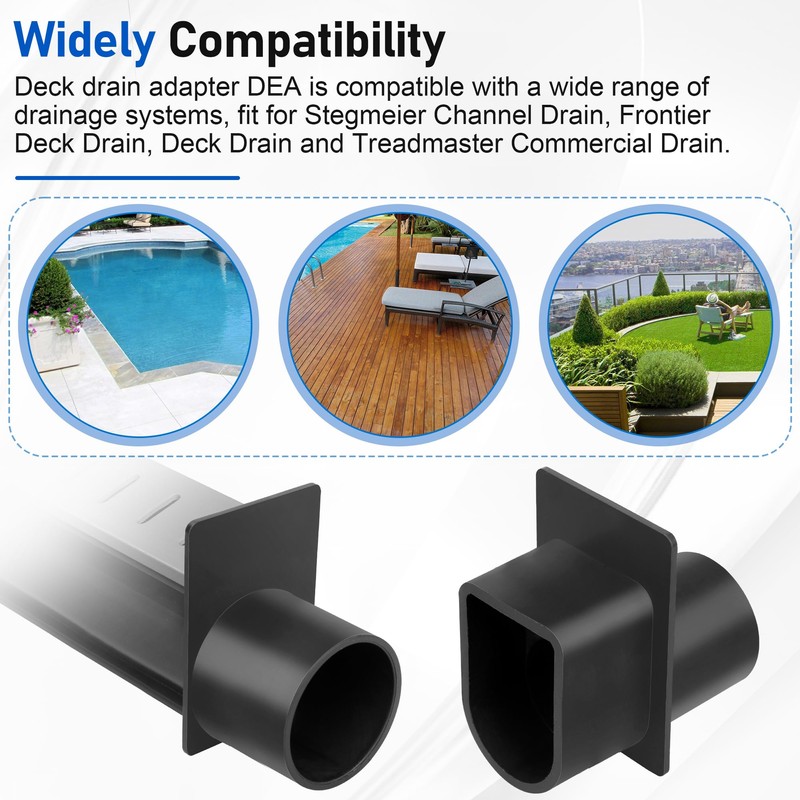 Dfnidy DEA Pool Deck Drain Channel Adapter for Stegmeier Frontier