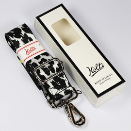 Wallet Replacement Strap, Crossbody Handbag Strap, Striped, Wide, Adjustable, Nickel Buckle, 10