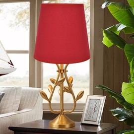 Natudeco Pack of 2 Lampshades for Indoor Use, Fabric Table Lampshade, E14 Lamp Cover, Home Decoration for E14 Chandeliers, Table Lamps and Floor Lamps (Red)