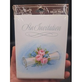 J.T. Murphy Graduation Fillable Invitations With Envelopes 25ct NIP Diploma Pretty Feminine