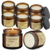 Aottom Citronella Candles - 8 Pack Natural Soy Wax for