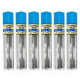 Pentel Super Polymer Automatic & Mechanical Pencil Refill (Pack of 6, 0.7mm HB)