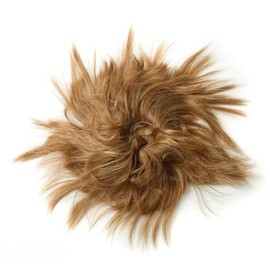 Fluffy Faux Fur Hair Scrunchie Chestnut Brown