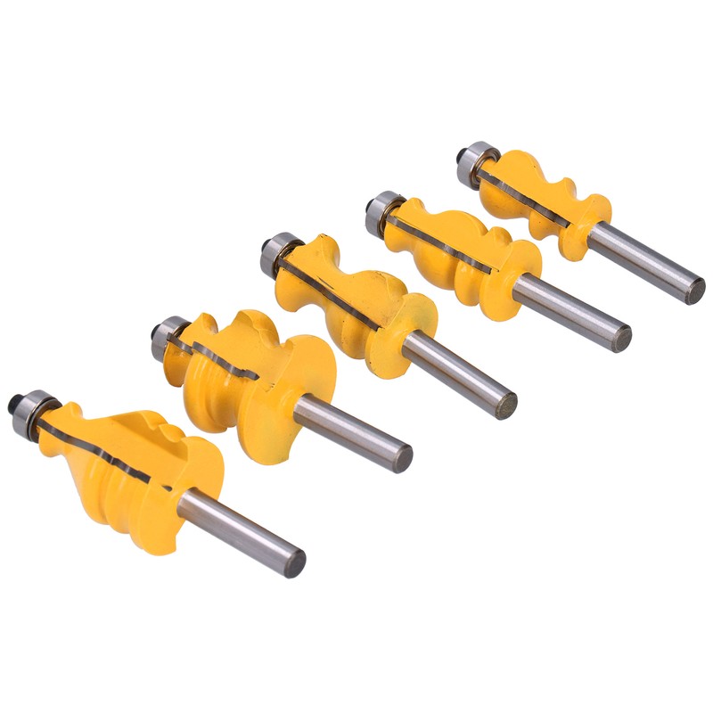 5Pcs/Set Router Bit Tenon Wood Milling Slot Cutter with 8mm