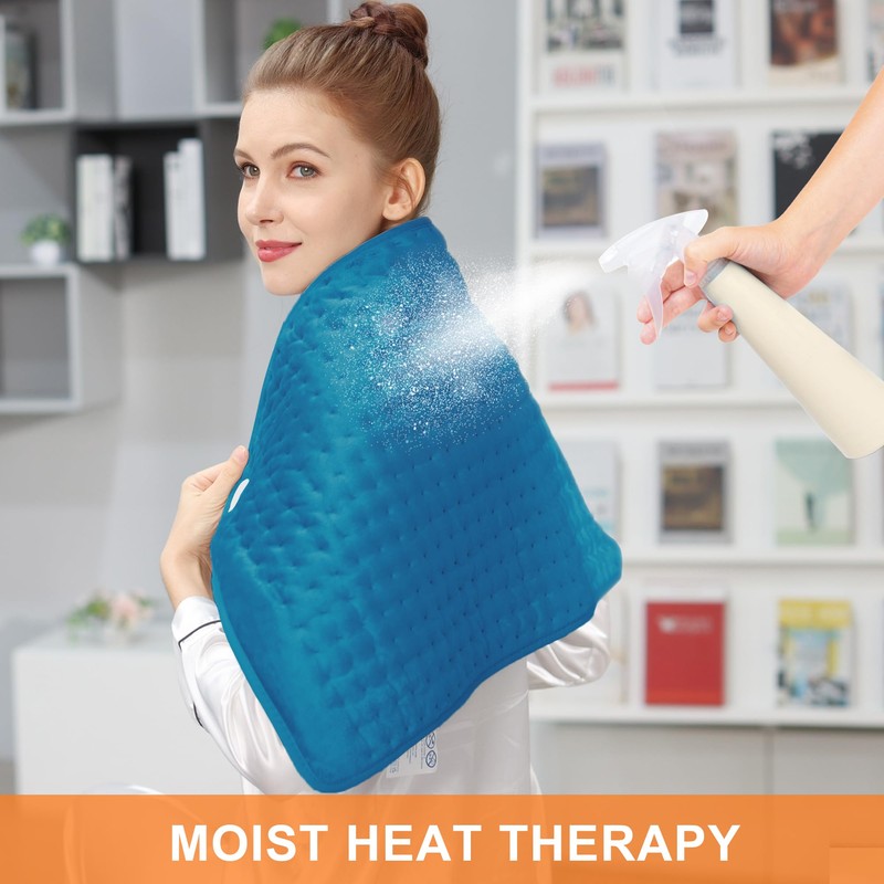 Deepsoon Heating Pad,Electric Heating Pads for Back,Neck,Abdomen,Moist Heating Pad for