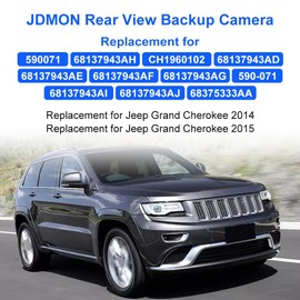 JDMON Backup Camera Replacement for Jeep Grand Cherokee 2014 2015 3.0L 3.6L V6 5.7L 6.4L V8 Reverse Rear Park Assist Camera Replacement for 590-071 68137943AD 68137943AE 68137943AJ 68375333AA
