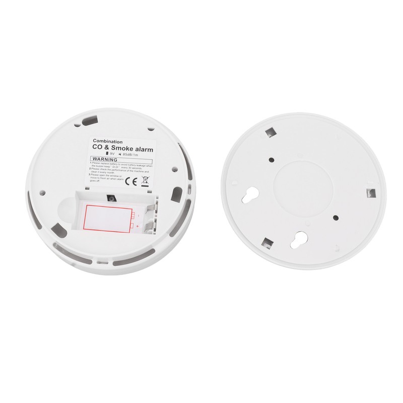 Monoxide Detector Easy Mounting Test Hush Button Dual Sensors Battery