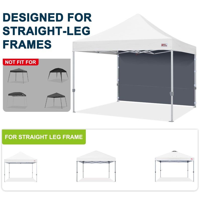 MASTERCANOPY 12x12ft Canopy SunWall Instant Canopy SideWall for Pop Up