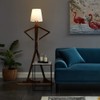 HROOME Cool Decorative Tall Floor Lamp Wood Swing Arm Standing