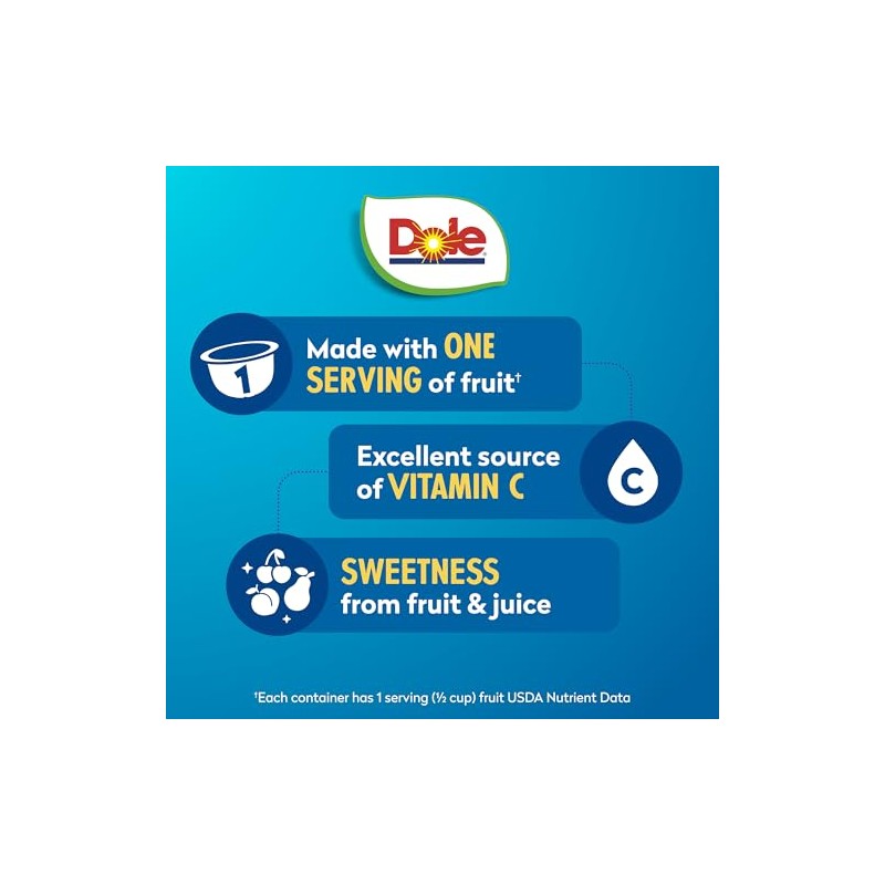 Dole Fruit Bowls Cherry Mixed Fruit in 100% Juice Snacks,