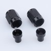 AC PERFORMANCE Aluminum Black Hardline Fitting -3AN Female Tube Nut