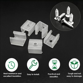 NGeGe 100Pcs LED Neon Mounting Clips Mounting Bracket Support with M3x12mm Screw,for 8mm to 10mm LED Neon Strip Lighting(H-010)