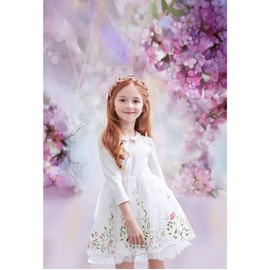 YongFoto Vinyl Photo Background Abstract Watercolour Spring Pink Apricot Tree Blossom Flower Blur Bokeh Photography Background for Photo Shoots Portrait Photos Party Kids Photo Studio Props 1.5 x 2.2