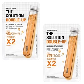1+1 The Face Shop The Solution Double Up Nourishing Mask Sheet / 1+1 더페이스샵 더 솔루션 더블업 영양마스크시트