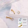 REVOLIA 2Pcs 14G F136 Titanium Floating Belly Button Rings for