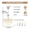 Surpars House Crystal Chandeliers,Modern Golden Chandelier, 6 Heads Ceiling Light