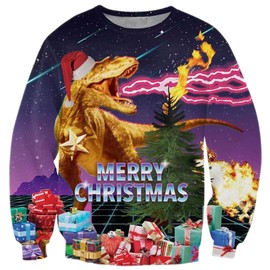 ALISISTER Ugly Christmas Jumper 3D Printed Christmas Jumper Long Sleeve S - 3XL - s