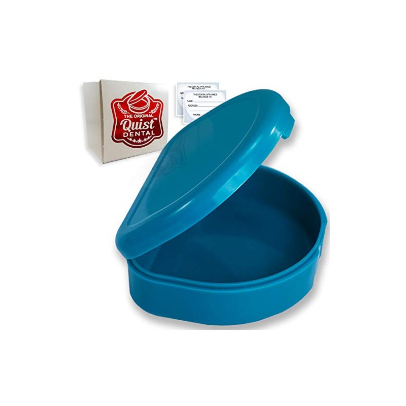 QUIST (TM) Solid Orthodontic Retainer Case (Turquoise)