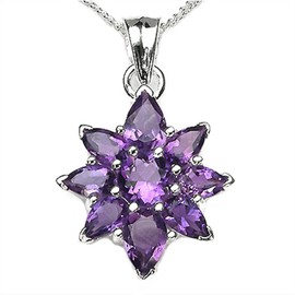 Schmuck-Art Schmidt Necklace/Chain with Large Star Charm 2.62 Carat