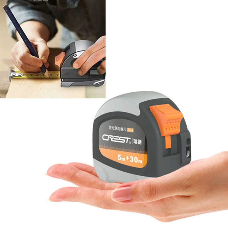 Laser Range Finder Infrared Measuring Rechargeable Tape Measure Measurement Tool