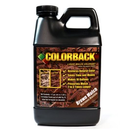 COLORBACK Brown Mulch Dye, 6,400 Square Feet Coverage – Mulch Colorant for Landscaping & Garden Beds, Wood Mulch Dye, Mulch Color Restorer & Playground Bark Mulch, Eco-Friendly Mulch Paint – 1/2-Gallon