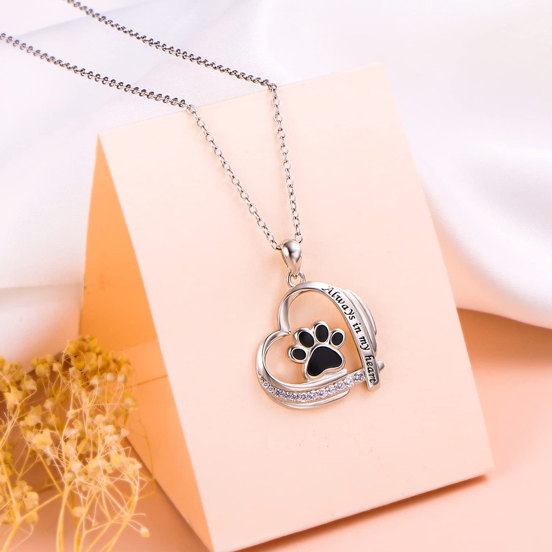 Ladytree S925 Sterling Silver Puppy Dog Cat Pet Paw Print