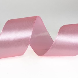 MEYIART 25 Yards of 1-1/2" Pink Wide Satin Ribbon, Solid Color Fabric Ribbon for Weddings, Bouquets, Wreaths, Hair Accessory Making, Party and Gift Box Wrapping Ribbon (Pink, 1-1/2")