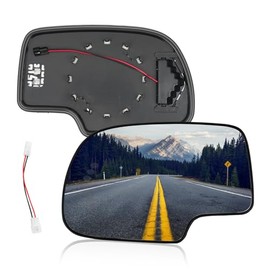 Aritoxy Driver Heated Mirror Glass Replacement for 2003-2006 Chevy Silverado, Avalanche, Suburban, Tahoe & GMC Sierra, Yukon, Left Exterior Side View Mirror with Turn Signal