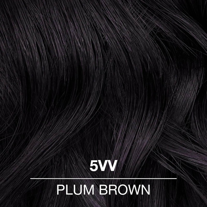 COLORCHARM Demi Permanent Hair Color 5VV Plum Brown Gloss, Refresh