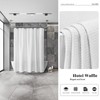 Awellife Waffle Hotel Textured White Shower Curtains for Bathroom 230