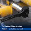 DAKCOS 3/8" x 1/2" Ratchet Spud Wrench with Hammer Head,