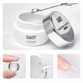 GAOY 네일 팁용 GAOY 솔리드 젤 프레스 온용 15g 강력 가짜 및 아크릴 자외선 경화제 Nail Tip Use GAOY Solid Gel Press On 15g Strong Fake and Acrylic UV CuringAgent [Solid Nail Glue Gel]