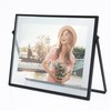 MIMOSA MOMENTS Black Metal Floating 5x7 Picture Frame, Tabelop Photo