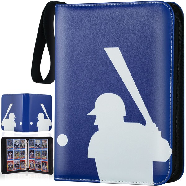 Carpeta de tarjetas coleccionables con mangas, carpeta de tarjetas deportivas,