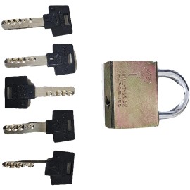 Mul-T-Lock #10 C Series Padlock 1-1/4" Clearence 006 KEYWAY NO CARD With 5 Keys