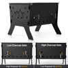 Odoland Camping Grill Portable Folding Charcoal Grills Backpacking BBQ Grill
