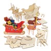 Baker Ross FE852 Wooden Reindeer and Sleigh Kits - Pack
