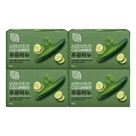Mugunghwa Natural Beauty Cucumber Soap 90g x 4 sachets 1 pack / 무궁화 자연미인 오이비누 90g X 4입 1팩