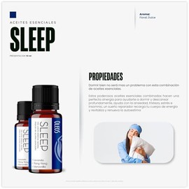 VIDA SCENTS | Aceite Esencial Para Dormir Bien De 10ml Oleos Sleep Para Difusores y Humidificadores 100% Puro y Natural | Lavanda, Ylang Ylang y Manza
