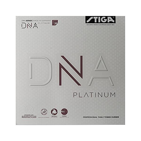 STIGA Table Tennis Rubber DNA Platinum XH, 2.3 with Superior Grip and Optimal Spin, Black