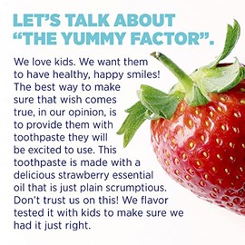 Lumineux Dentist Formulated Kids Toothpaste, Strawberry Flavor & Unicorn Approved, Fluoride Free & SLS Free - 3.75 Oz