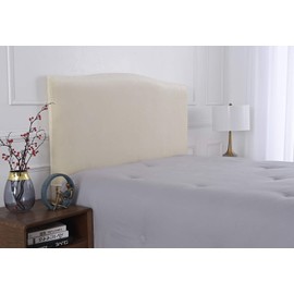 Bed Headboard Cover Velvet Headboard Cover Duvet Cover Protector for Single Double King Size Beds Beige Yellow