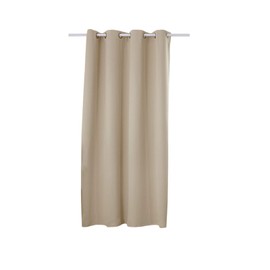 Woltu Thermal Curtain, Cold Protection, Blackout Curtain, Opaque with Eyelets, 250 g/m² Thick Thermal Curtain, Warm Heat Protection, Heat-Insulating Curtains for Living Room, 135 x 175 cm, Sand (Pack